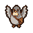 A courier pigeon with a letter